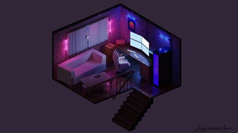 Cyberpunk Room Game Room Design Video Game Room Design Cyberpunk Room