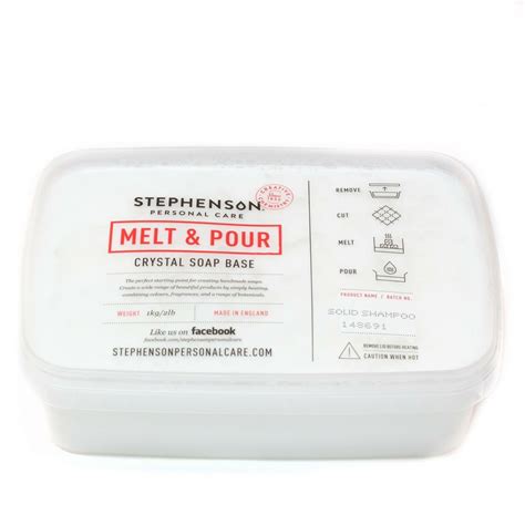 Stephenson Solid Shampoo Melt And Pour Soap Base 500g 115kg Livemoor