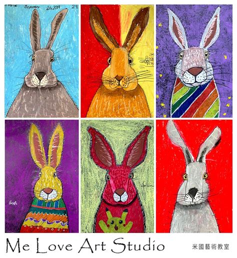 Me Love Art Studio《米國藝術》 Rabbit July 6th On October 3rd Bunny Art