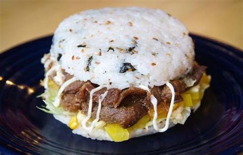 Rice Burger Traditional Burger From Japan