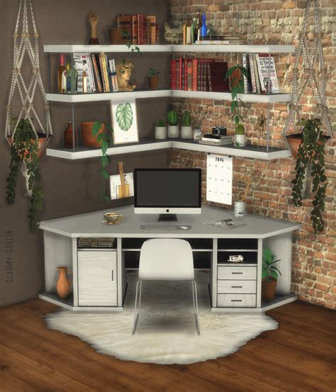 Corner Desk Sims 4 Kise Furniture