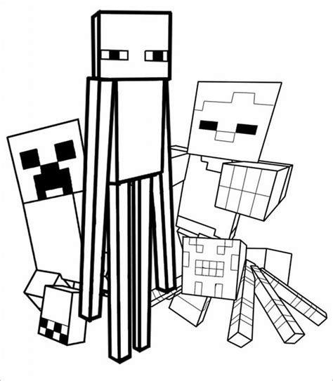 Minecraft Coloring Pages Free Printable Minecraft Pdf Coloring Pdmrea