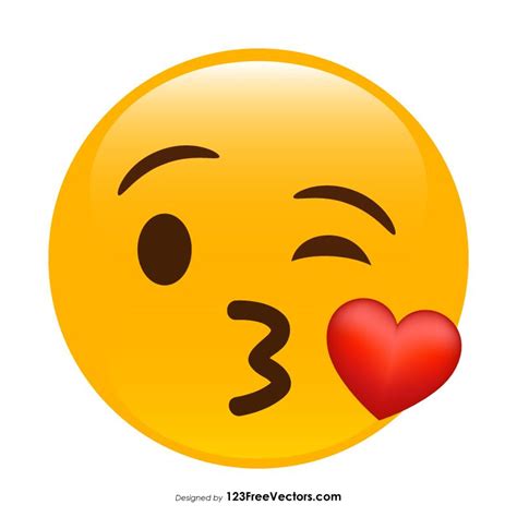 Face Blowing A Kiss Emoji Kiss Emoji Emoji Heart Face Emoji