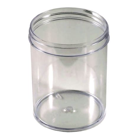 8 Oz Clear Ps Plastic Straight Sided Jar Polystyrene Plastic Jars