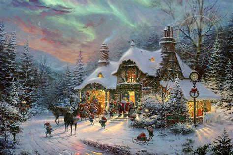 Santas Night Before Christmas By Thomas Kinkade Studios
