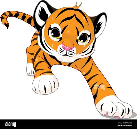 Siberian Tiger Running Stock Vector Images Alamy