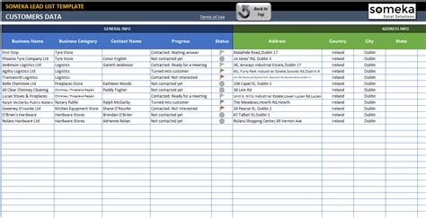 Maintenance should be observed on weekly, biweekly, monthly and on annual basis and enlist all the. Lead List Excel Template For Small Business | Free - Printable with Requirements Spreadsheet ...