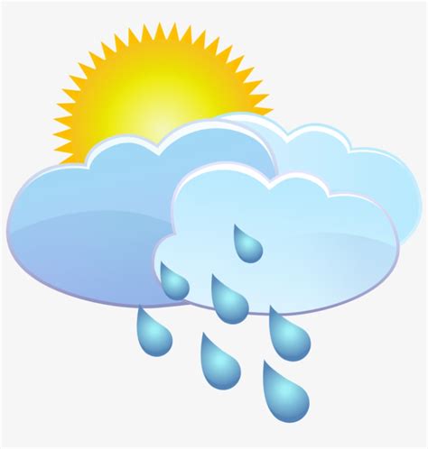 Free Png Clouds Sun And Rain Drops Weather Icon Png Transparent