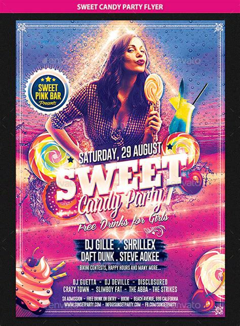 Sweet Party Flyer Templates Free And Premium Downloads