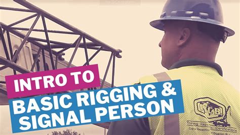 Intro To Basic Rigging And Signal Person Youtube