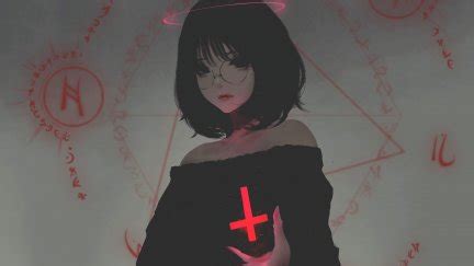 Dark Hair Aoi Ogata Anime Girls Anime Cross Inverted Cross