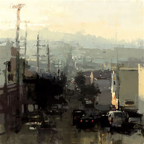 Jeremy Mann Artist Last Light Above The Mission 12 X 12 Inches Oil