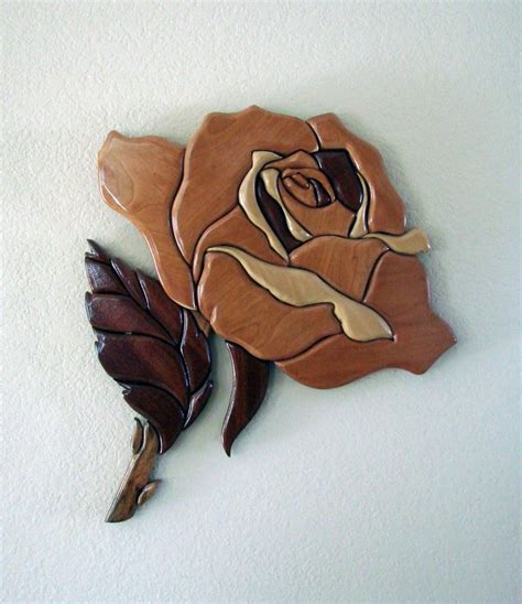 Intarsia Rose Резьба по дереву Цветы Розы