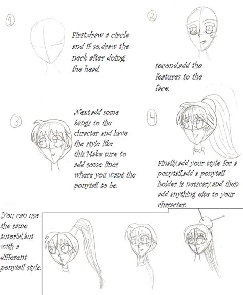 Anime Ponytail Tutorial By Tnbccbartist247 On Deviantart