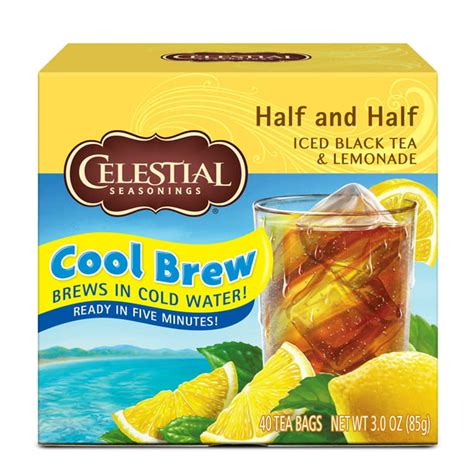 Celestial Seasonings Half And Half Cool Brew Iced Black Tea 40 Count Box