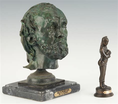 Lot 906 4 Bronze Sculptures Or Plaques Incl After Rodin Renoir