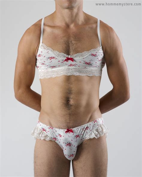Hommemystere Floral Print Bra And Panty Set For Men Sneak Peek