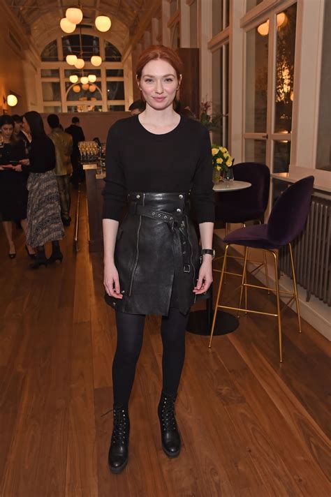 Lovely Ladies In Leather Eleanor Tomlinson In A Leather Skirt