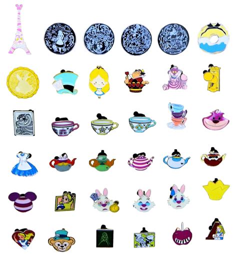 Alice In Wonderland Themed 25 Disney Park Trading Pins Starter Set ~ Brand New Ebay