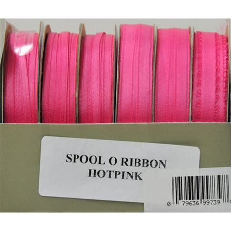 Offray Double Faced Satin Hot Pink Narrow Ribbon 12 Pieces Walmart