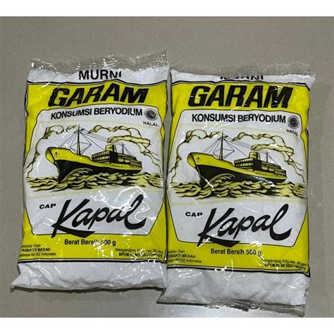 Jual Garam Cap Kapal Beryodium 250 Gr And 500 Gr Shopee Indonesia