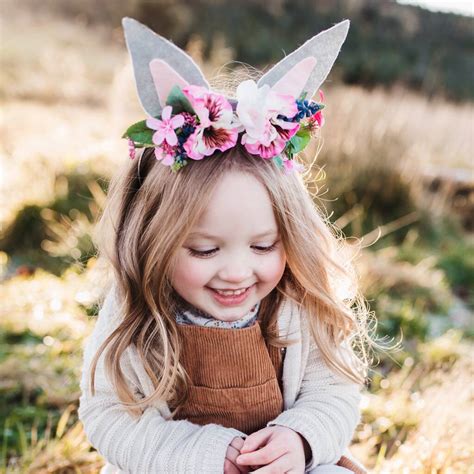 Easter Bunny Ears Flower Headband By Luna And Wild