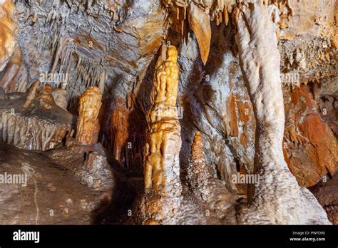 Beautiful Stalagmite Formation In A Limestone Cave Stock Photo Alamy