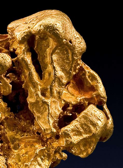 Gold Crystallized Nugget Gold09 22 Wychitella Australia Mineral