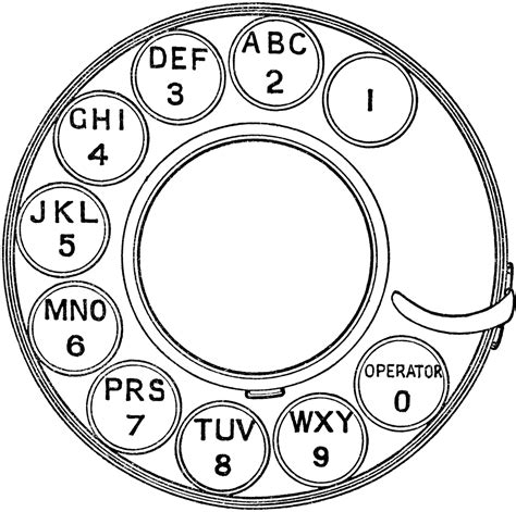 telephone rotary dial clipart etc