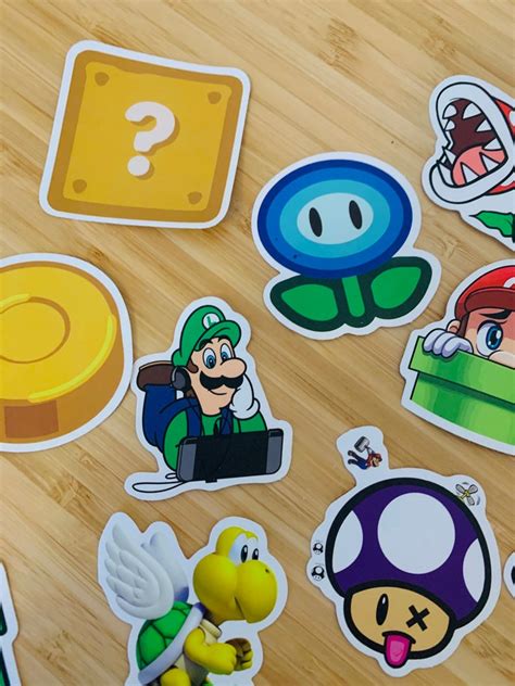 50 Piece Super Mario Stickers Nintendo Games Diy Decal Waterproof
