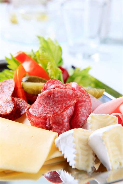 Tray Of Cold Cuts Stock Image Colourbox