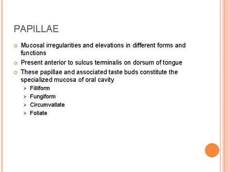 Histology Of Tongue By Dr Sobia Ibrahim Assistant