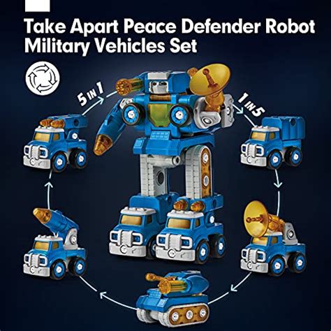 Hahaland 5 In 1 Take Apart Robot Toys Stem Toys For Kids 4 6 8 Kids