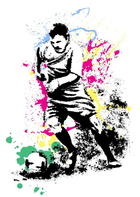 Abstract Soccer Player In Action 207723 Vector Art At Vecteezy