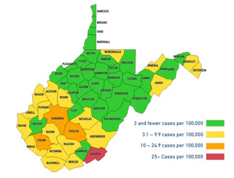 West Virginia Dhhr Releases Updated Covid 19 Information Map Wv Dept