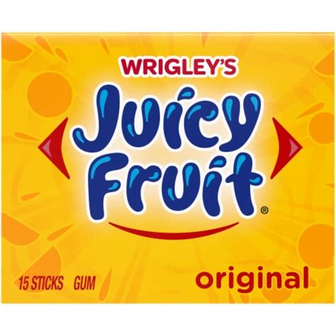 Juicy Fruit Original Bubble Gum Single Pack 15 Ct Kroger