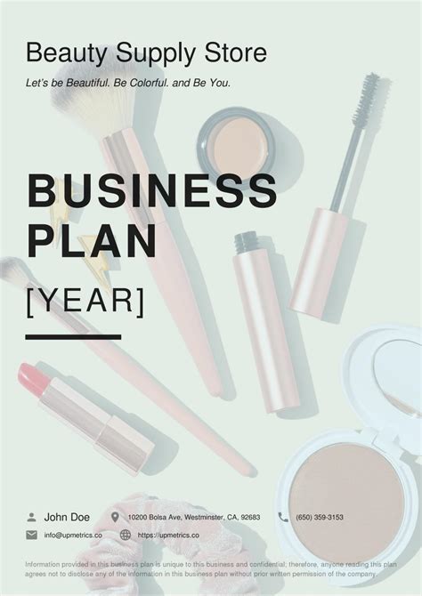 Beauty Supply Store Business Plan Example By Upmetrics Issuu
