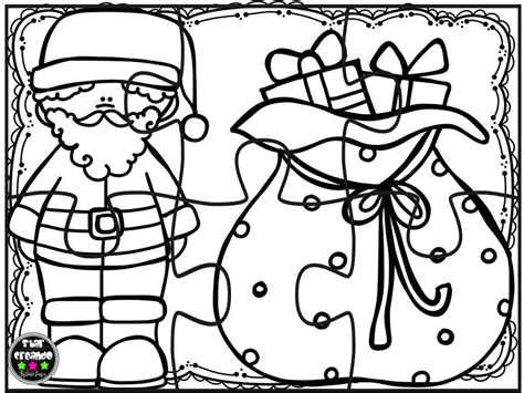 Puzzles navidad para colorear (2) - Imagenes Educativas