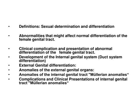ppt normal and abnormal embryology of the female genital tract powerpoint presentation id