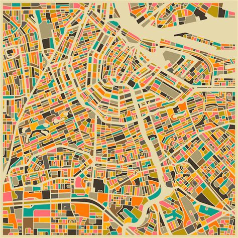 New In The Shop Beautifully Abstract City Maps By Jazzberry Blue