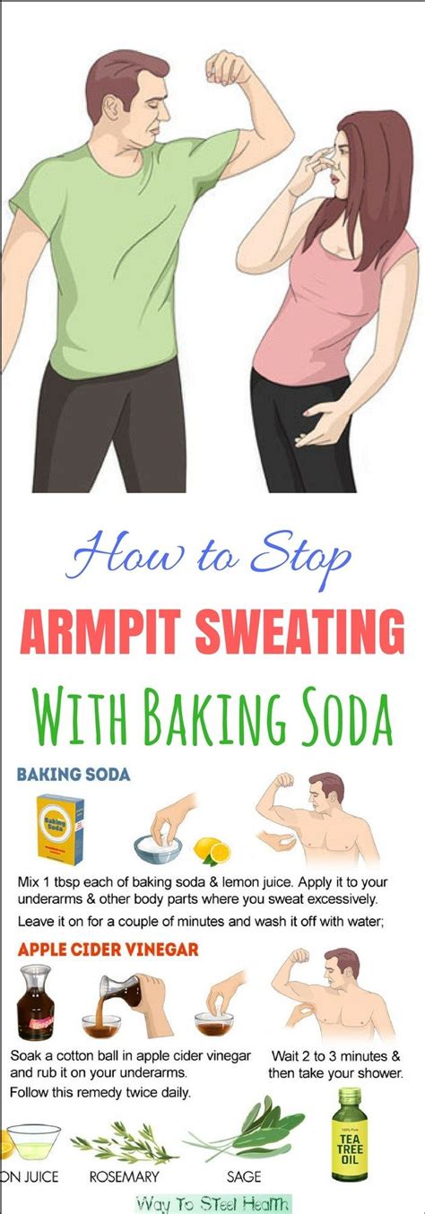 How To Stop Armpit Sweating With Baking Soda Way To Steel Health Stop Armpit Sweat Armpits