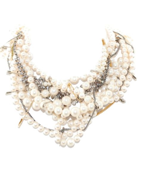Tom Binns Pearls In Peril Gold Plated Swarovski Crystal Necklace Swarovski Crystal Necklace