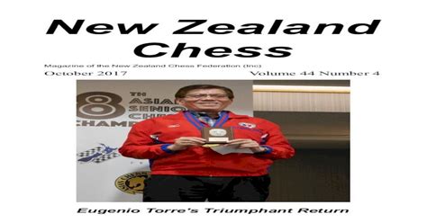 New Zealand Chess · 2018 9 19 · Chess Magazine Of The New Zealand