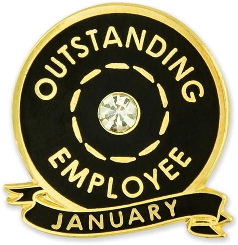 Pinmart Outstanding Employee Of The Month Lapel Pin January
