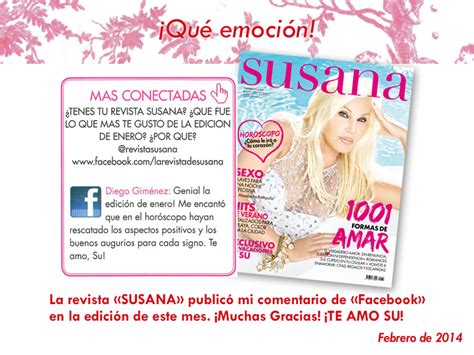 A Magazine Cover With The Words Susana Written In Spanish And An Image