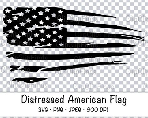 Distressed Black And White American Flag Svg Vector Cut File Etsy Uk