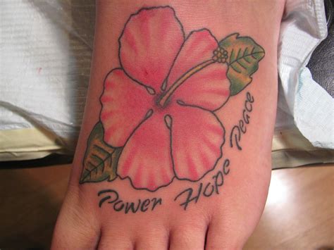 Hibiscus Flower Tattoo Tattooed On The Top Of A Foot Flickr
