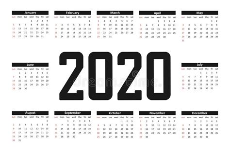 Calendar Grid 2020 2021 And 2022 Yearly Calendars 2023 2024 Years