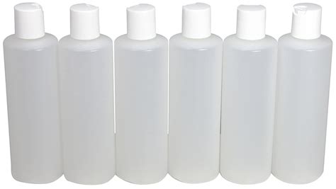 8 Oz Plastic Squeeze Bottles With Disc Top Flip Cap Set Of 6 Empty By