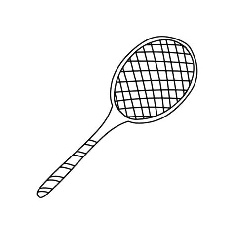 Premium Vector Hand Drawn Vector Illustration Of A Tennis Racket In